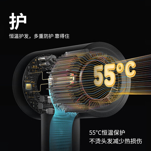 Aolga Premium Double 11 Promotion Aolga Home High-speed Hair Dryer Quick-drying Negative Ion Hair Dryer High Power Constant Temperature Hair Care Silent High Wind Dryer Hotel Same Style DF21 Gray Standard Version + Storage Bag