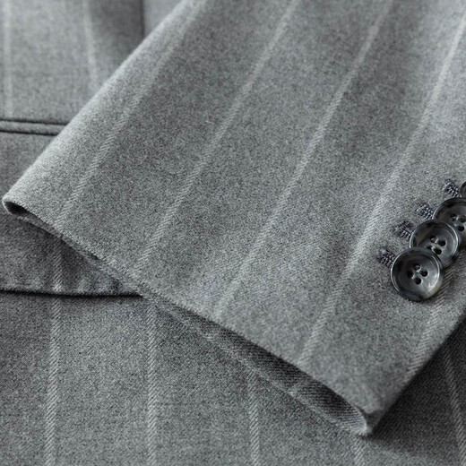 Mailyard/Melya Anzug ein Stück Geschäft Casual Men Herbst und Winter Haar Doppelschlitz Fashion Single 724 Hellgrau Streifen 46