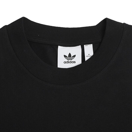 阿迪达斯 （adidas） 三叶草短袖T恤男士夏季运动服经典百搭舒适透气休闲圆领半袖 FM3897黑色 S