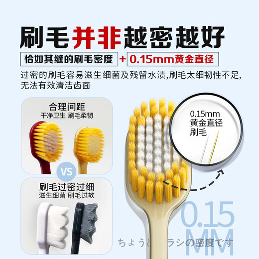 CCOKIO Japanese wide-head 65-bundle soft-bristled toothbrush for adults, men and women, genuine large brush head, home decoration set