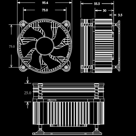 Refroidisseur de processeur BUBALUS L5 (prend en charge INTEL1150/1155/1156/i3/i5/radiateur de refroidissement par air pour ordinateur de bureau/ventilateur à faible bruit de 9 cm/livré avec de la graisse de silicone)