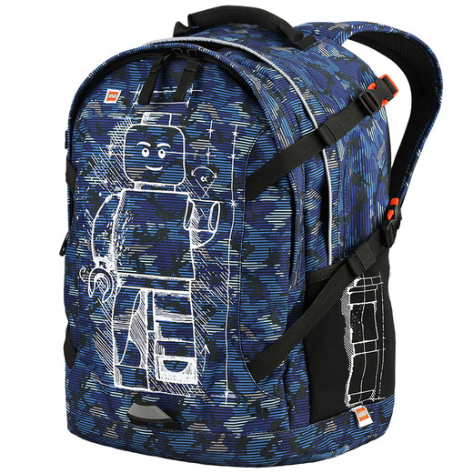 Lego Lego Schoolbag Student Sackepack Children Children 1-3-3-6 sac à dos éclaire le cadeau Burden Male Blue 20041
