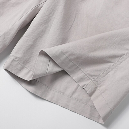 Old man's new spring and summer 2022 simple casual sports five-point pure cotton shorts for men versatile middle-aged and young elastic trousers waist day 9277# white L
