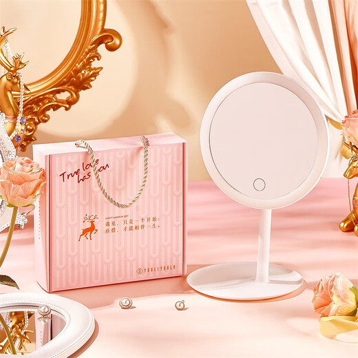 YOULI YOULA Подарок на День святого Валентина для девушки и жены Подарочная коробка для губной помады Косметика Полный набор для макияжа Практичный подарок на день рождения Легкий набор для макияжа из 20 предметов + светодиодное зеркало для макияжа