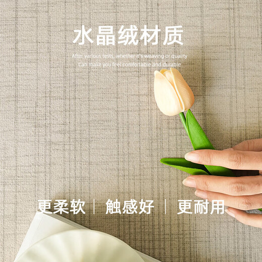 山头林村客厅地毯轻奢感免洗现代简约异形沙发茶几毯可擦不规则地毯 现代8475 1件 180*280CM亲肤舒适 不易掉毛
