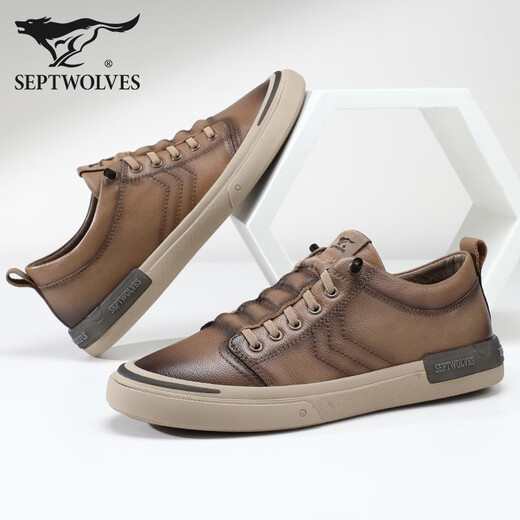 Sept Wolves Chaussures masculines Nouvelles chaussures en cuir véritable