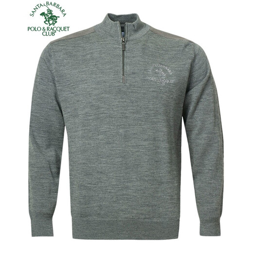 St. Paul's men's autumn and winter loose half turtleneck solid color long-sleeved sweater 100% pure wool sweater sweater for men black Z9 165/100