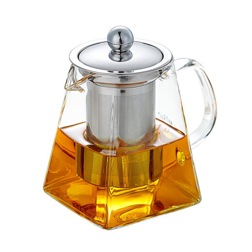 Yinghongsheng thickened glass teapot high temperature resistant tea set Kung Fu tea set large single pot household teapot with filter Tang Fang teapot (thickened high temperature resistant) 550ml