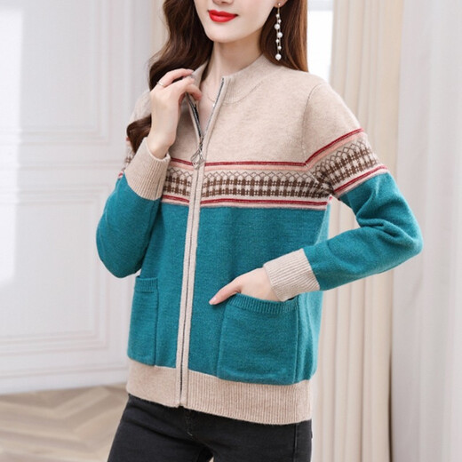 Aiyoufei-Pullover, Strickjacke, Frühlingsjacke, 22-jähriger Frühlings- und Herbst-neuer Pullover, Lose Short Jacket, Baseball Uniform, Frauen-Außenverdeck, Frühlings- und Herbst-Top, 724 Red XXL schlägt 125-135jin vor [Jin gleich 0,5 kg]