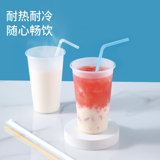 Meliya disposable straws, individually packaged seal outer packaging, flexible food-grade juice drink hose, individually packaged, elbow straws - 50 pieces