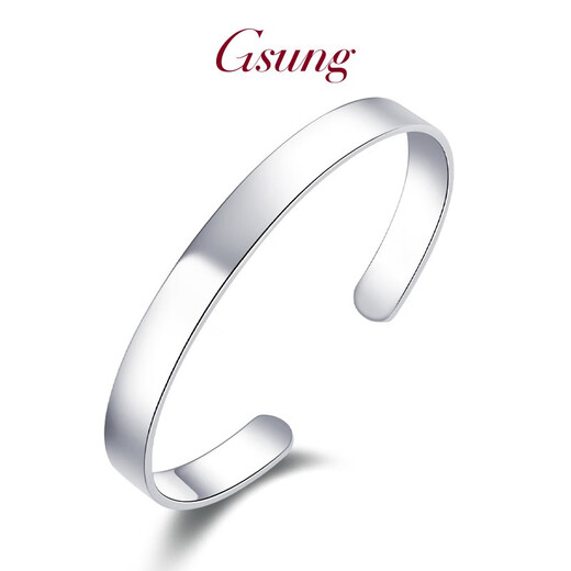 GsunGGSUNG Platinum Men's Solid Bracelet Couple's Bracelet Women's Platinum PT950 Simple and Fashionable Men's and Women's Model Customized Deposit Special Shot Single Shot Invalid No Shipment