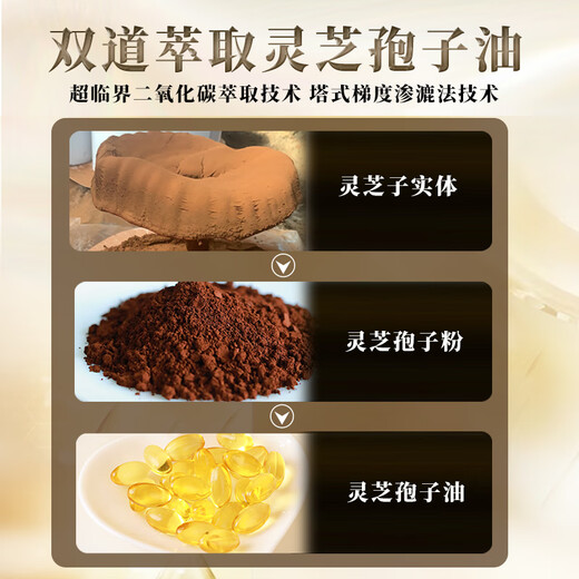 Yuanshengtai Gao Triterpene Ganoderma lucidum spore oil soft capsule Red Ganoderma lucidum spore powder essence Nutritional supplements and health products for middle-aged and elderly people 24 capsules*5 boxes (30 days)