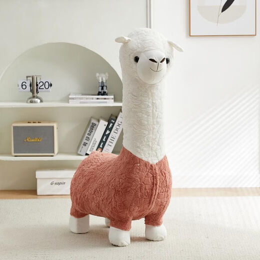 Living room ornaments large floor-standing alpaca plush seat doll living room bedroom floor-standing home decoration New Home Festival 110cm large green removable and washable lambswool