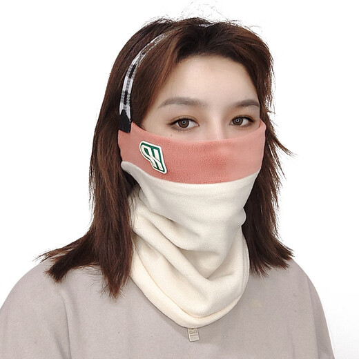 Meilunmei Winterhalshalle für Frauen doppelschicht verdickte warme Oli-Samt Outdoor-Mode und Frauen Gradient Pullover Schal 3891 Pink One Size
