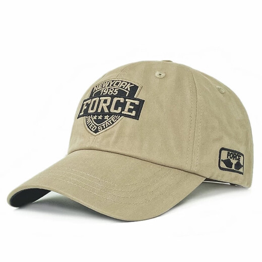 Show off the big head hat men's spring and autumn outdoor trendy baseball cap large size baseball cap wide brim big face big head suitable for regular - khaki