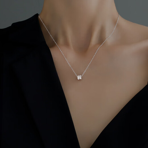 Ai Ying'er small waist necklace women's silver clavicle chain high-end fashion pendant Valentine's Day birthday gift for girlfriend and wife white small waist necklace