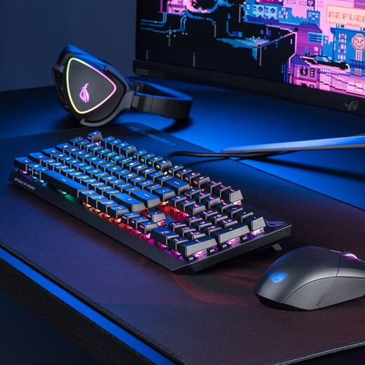 ROG Keyboard Gaming Keyboard and Mouse Set RGB Light Sync Hot-swappable Ergonomic Design Multi-mode Connection Wireless Bluetooth Keyboard and Mouse Light Sync Dragon Knight 2 PBT Spartan X
