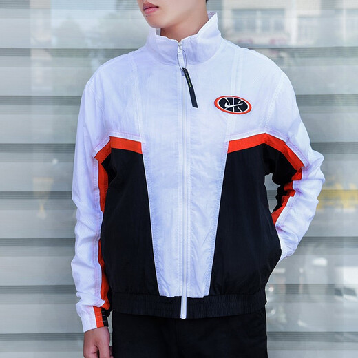 耐克（NIKE）新款外套男装夏季时尚复古大Logo运动服休闲连帽针织开衫夹克AR30 AV9756-100梭织防风立领  S