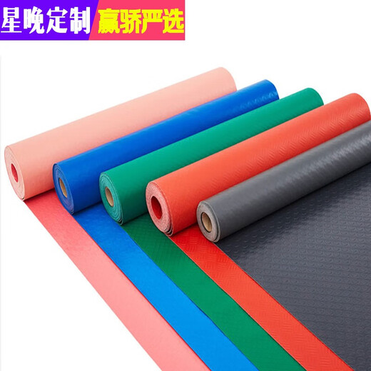 Xingwan Beef Tendon PVC Rubber Waterproof Floor Mat Wear-Resistant Plastic Factory Workshop Corridor Aisle Floor Rubber Kitchen Bathroom Anti-Slip Oxford Gray Herringbone Medium Thickness 2mm Oxford 1.8 Meters Width 1 Length Meter Price