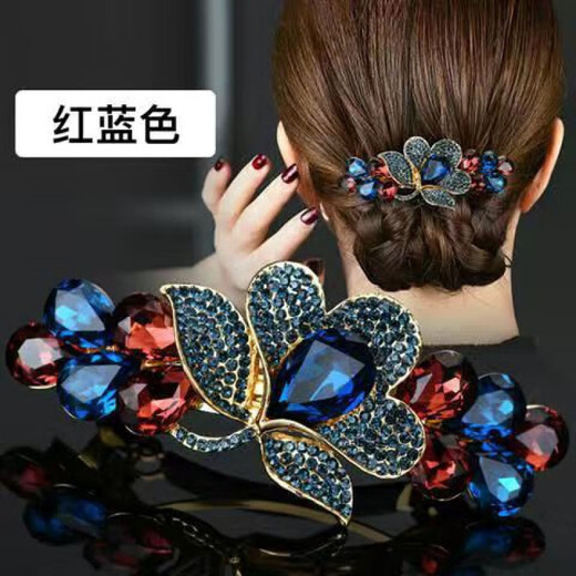 Cliptons de cheveux de grande taille Clip de tête de tête Clince de coiffure coréenne Carte de cheveux de coiffure pour femmes Chuck Hair Clip Clip Tempérament Style 2 # [grande taille 9cm] Rouge 2-Champagne