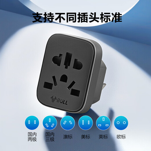 
Bull (BULL) national standard Australian standard travel socket/converter plug power converter socket/suitable for mainland China/Australia/New Zealand No switch GN-L11