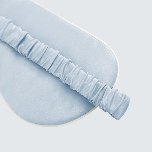 MANITO/Manita Mulberry Silk Eye Mask Light-blocking, Soft and Breathable for Sleep, Lunch Break, Travel and Skin Friendly Glacier Blue