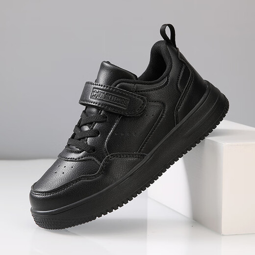 Ouxianyu Boys' Shoes Black Leather Shoes 2025 Autumn and Winter Children's Casual Performance Shoes for Big Boys and Primary School Students Sports Shoes 790 Black (Standard Code) 36