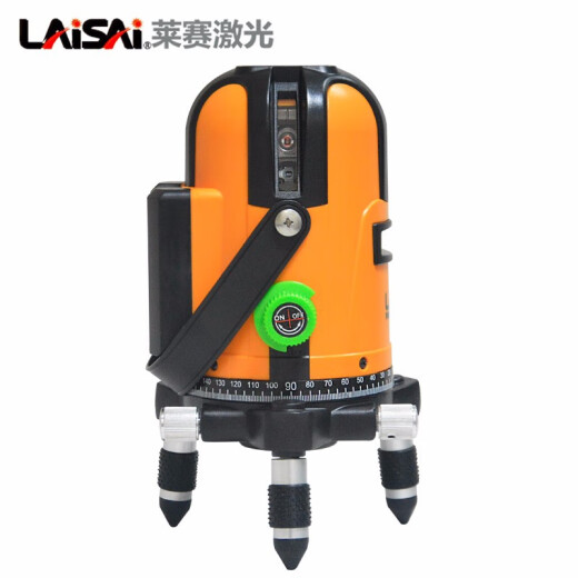 莱赛激光水平仪5线蓝绿光红外线高亮室外打点抹灰686LSG649SPD增强点 【5线单电+脚架】强绿光金属底座