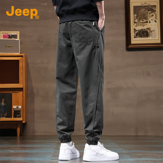 吉普（JEEP）2025春夏新款休闲裤男士潮流高端束脚工装裤百搭高级感男士裤子男