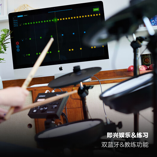 罗兰（Roland）TD-07DMK 演出入门初学者架子鼓成人儿童练习电子鼓 TD-07DMK5鼓4镲银+音箱+赠3件套