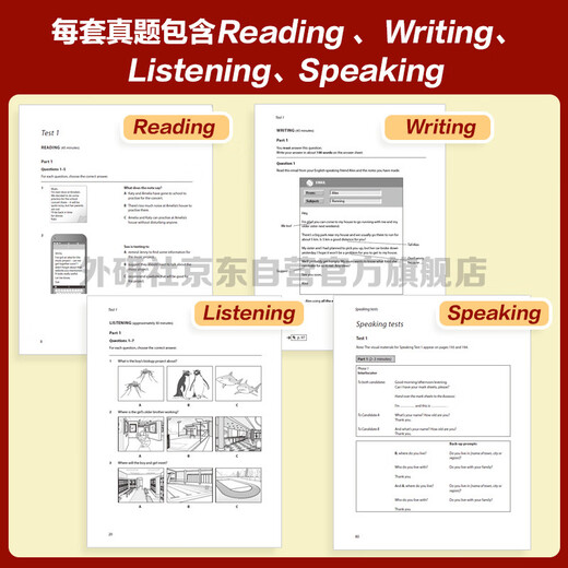 PET Youth Edition New Question Type Official Real Questions 2 Cambridge General Level 5 Examination Cambridge Authorized Includes Answers, Ultra-Detailed Analysis, and Examiner’s Comments (With Code Scan Audio and Speaking Sample Video)