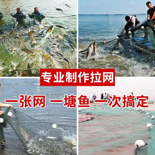 Guangtai 1-finger 2-finger 3-finger 4-finger pull net fishing net pull net drag net clear pond fishing net partition net fish net 12 strands mesh 2 fingers 3 meters high 30 meters long unfolded height is 2.1 meters