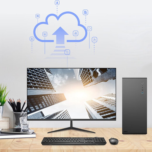 ASUS office computer desktop host Core i7/i5 12400/13400/12700 home design art business enterprise procurement and assembly mini complete set with four i5 13400 core display丨16G丨1TB single host