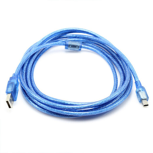Original Panasonic A5 A6 servo debugging cable Siemens v90 drive mini Mitsubishi communication cable Huichuan connection cable Yaskawa USB cable Hechuan shielding cable USB to Mini interface [1.5m data cable]