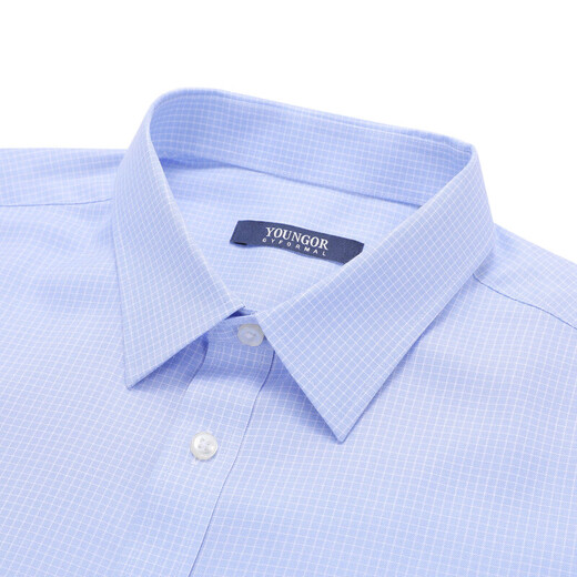 YOUNGOR shirt men's autumn and winter young men's casual formal shirt GLDP16387HJA blue plaid 40