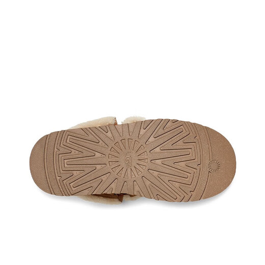 UGG Autumn Women's Fashionable and Comfortable Solid Color Round Toe Thick-soled Warm Lace-Up Casual Loafers 1143954 CHE | Maroon 39