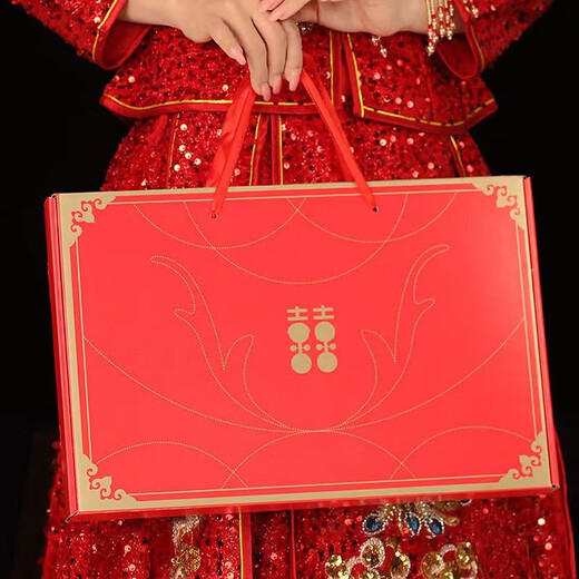 祥盈升团扇结婚秀禾新娘结婚成品团扇结婚新婚礼物送新人新娘闺蜜手捧花 香槟金成品扇-礼盒支架