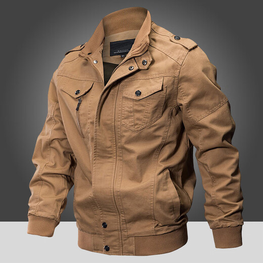 
Military fan supplies Furious tanks for men's spring retro pure cotton work jacket MA1 pilot jacket winter plus velvet top special forces tactical clothing C9903-Military green (plus velvet) XL