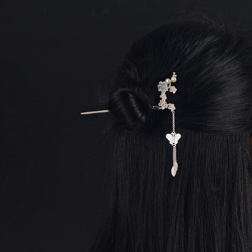 Dijing hairpin for women plum blossom hairpin step shaking hairpin headdress birthday gift for girls to give girlfriends niche practical hair accessories F461 hairpin 925+Z2264 earrings +S675 bracelet 1