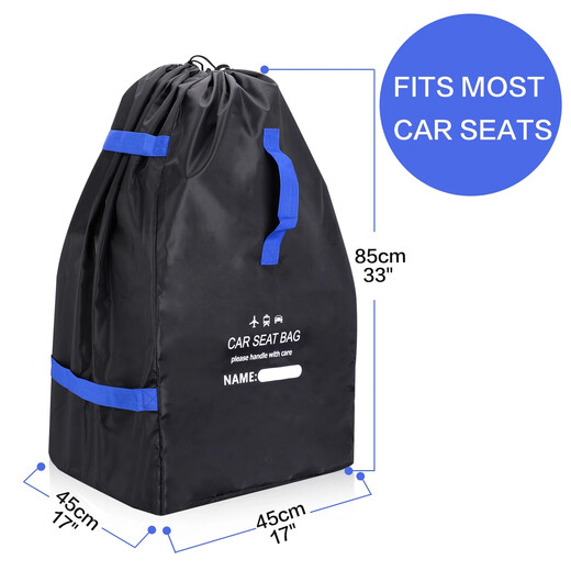 Jingmengyuan Kindersicherheit Sitzwagen für Lagerbeutel Staubdichte Beutel Bündel Tasche Extra Dicke Polyester Stoff schwarz und blau 45*45*85