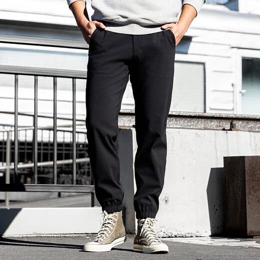 Longya Yinzhiyouqi lightweight warm leggings men's autumn and winter fleece warm outdoor training pants Extreme Night Black 32 170/86B Height 173 Weight 140-150