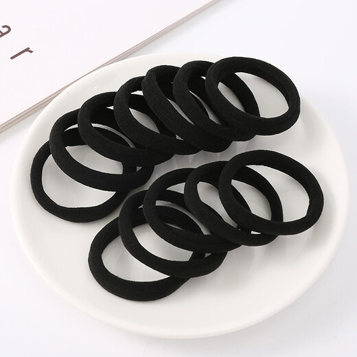 UPLUS Seamless Black Hair Tie Rubber Band Headband 100 High Elasticity Rubber Band Hair Accessories New Year Gift