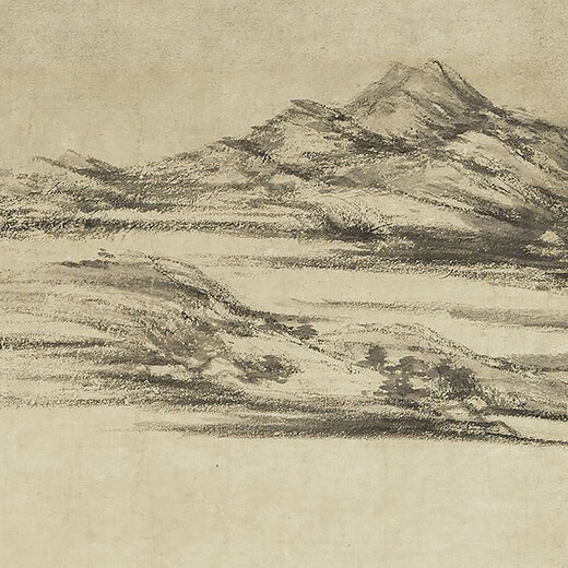 L'ancien paysage peinture parchemin de l'élimination de l'automne du village de pêcheurs de Yuan Nizan est un parchemin de peintures de paysage anciennes par des répliques littératies des peintures anciennes et des peintures suspendues du village de pêcheurs du yuan Nizan est une image de la peinture d'automne du village de pêche au Yuan Nizan est le scroll de la taille du coeur du Yuan Nizan (