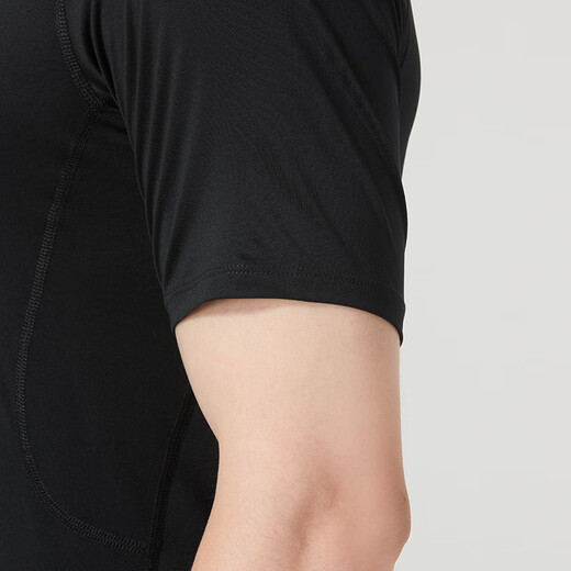 耐克（NIKE）短袖T恤男2025夏季新款运动服快干休闲上衣健身服跑步训练紧身衣 黑色/DRI-FIT快干 L