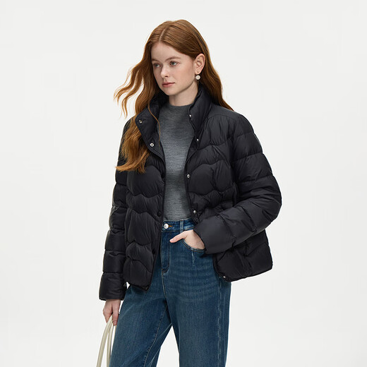 
Fan Silan short thin down jacket for women in autumn and winter 2024 new simple and fashionable quilted jacket 14099 coconut milk white XS