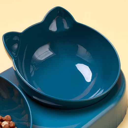 licheers pet cat bowl, dog bowl, double bowl, cat food bowl, pet automatic water dispenser, anti-knock over dog bowl, upgraded to three bowls