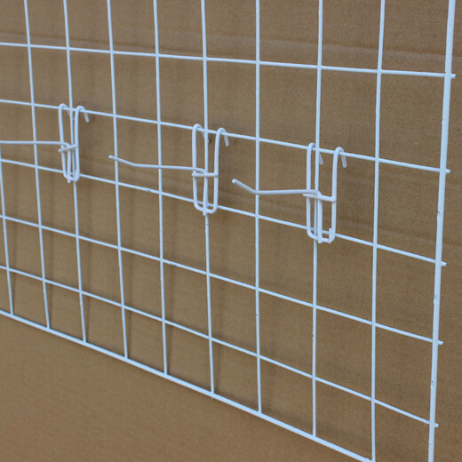 Mesh hook mesh hook wall hanging grid shelf white wire mesh jewelry rack snack rack supermarket shelf hook display rack background photo photo wall shelf exhibition hanging net Kangpeng mesh hook 10CM 10 pcs