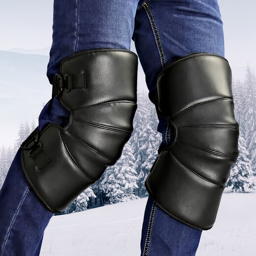 Yaphtes electric vehicle knee pads, winter motorcycle PU warm men's and women's riding and running thickened windproof and cold-proof leggings
