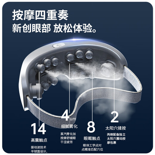 Wayourcare German Massager Eye Protection Dispositivo de protección de ojo Hot Hot Mask Atomización de vapor de ojo 520 Regalo para novia Point Shock Children Children Massager para madre Buraña de regalo White White