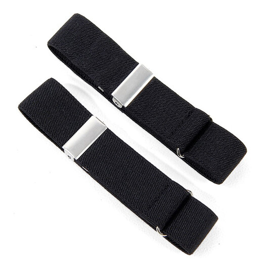 IFSONG Meisong Sleeve Cuffs Shirt Sleeve Rings Bartender Armbands Armbands Sleeve Bands Men's Sleeve Bundles Women's Suit Shirt Sleeves Fixed Ties Elastic Elastic Cuff Ring Buttons Black Pair SUS117A